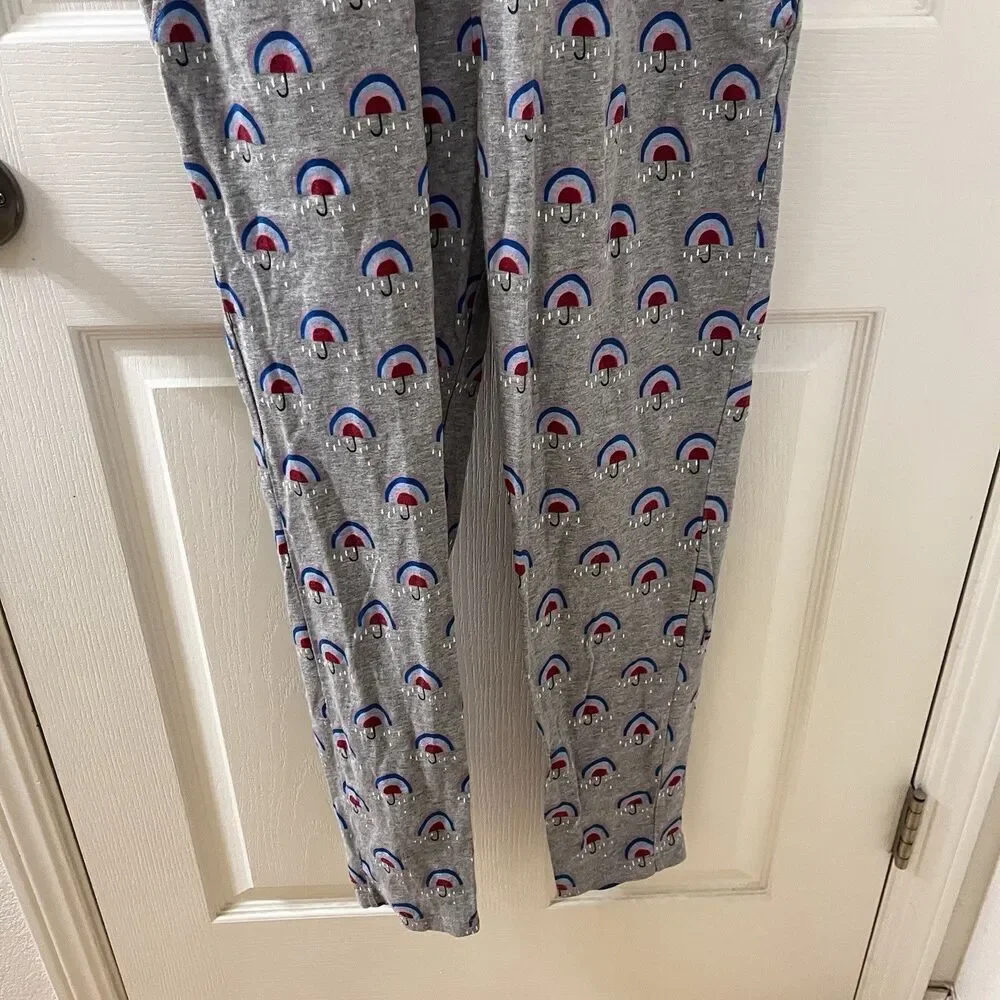 Tea Collection What's the Scoop Rainbow Rain Umbrella Jumpsuit Girl's Size 14